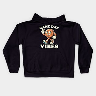 Basketball Game Day Vibes Funny Basketball Kids Hoodie